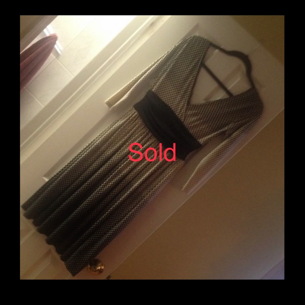 Black white  poke dot Dress